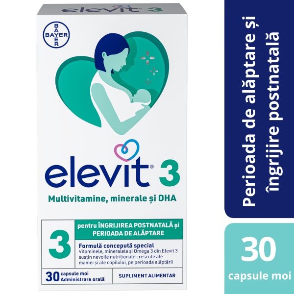 Elevit 3 - supliment alimentar (perioada postnatală și de alăptare)